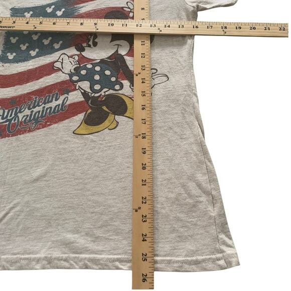 Vintage Disney Women's T-Shirt Tee Minnie Mouse Small USA Flag Patriotic Graphic - Picture 4 of 5